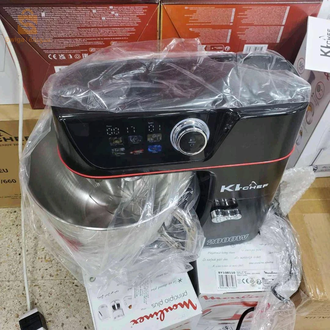 Pétrin kitchef écran 7L 2000W Double crochets kt-9975