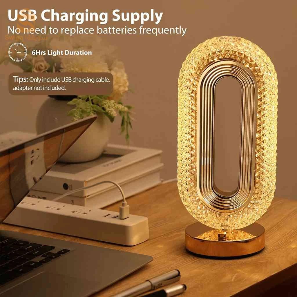 Lampe de table décorative LED forme œil d'étoile (1 pièce)