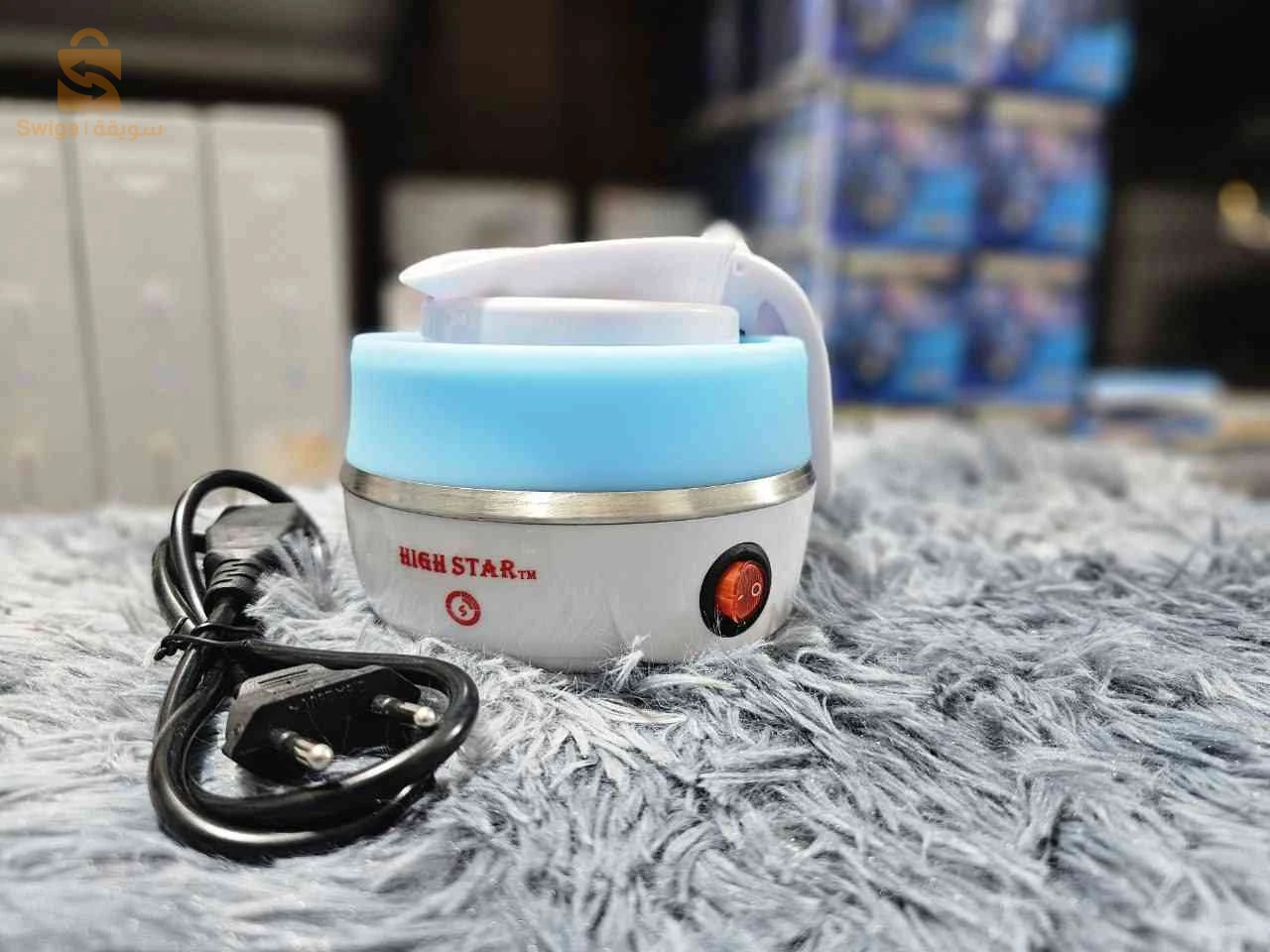 Bouilloire électrique pliable en silicone ,portable Avec  indicateur de mise hors tension غلاية كهربائية قابلة للطي محمولة سيليكون