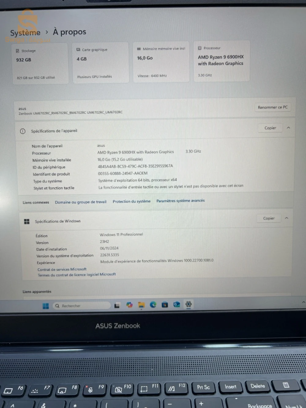 PC GAMINE ASUS ZENBOOK PRO 17