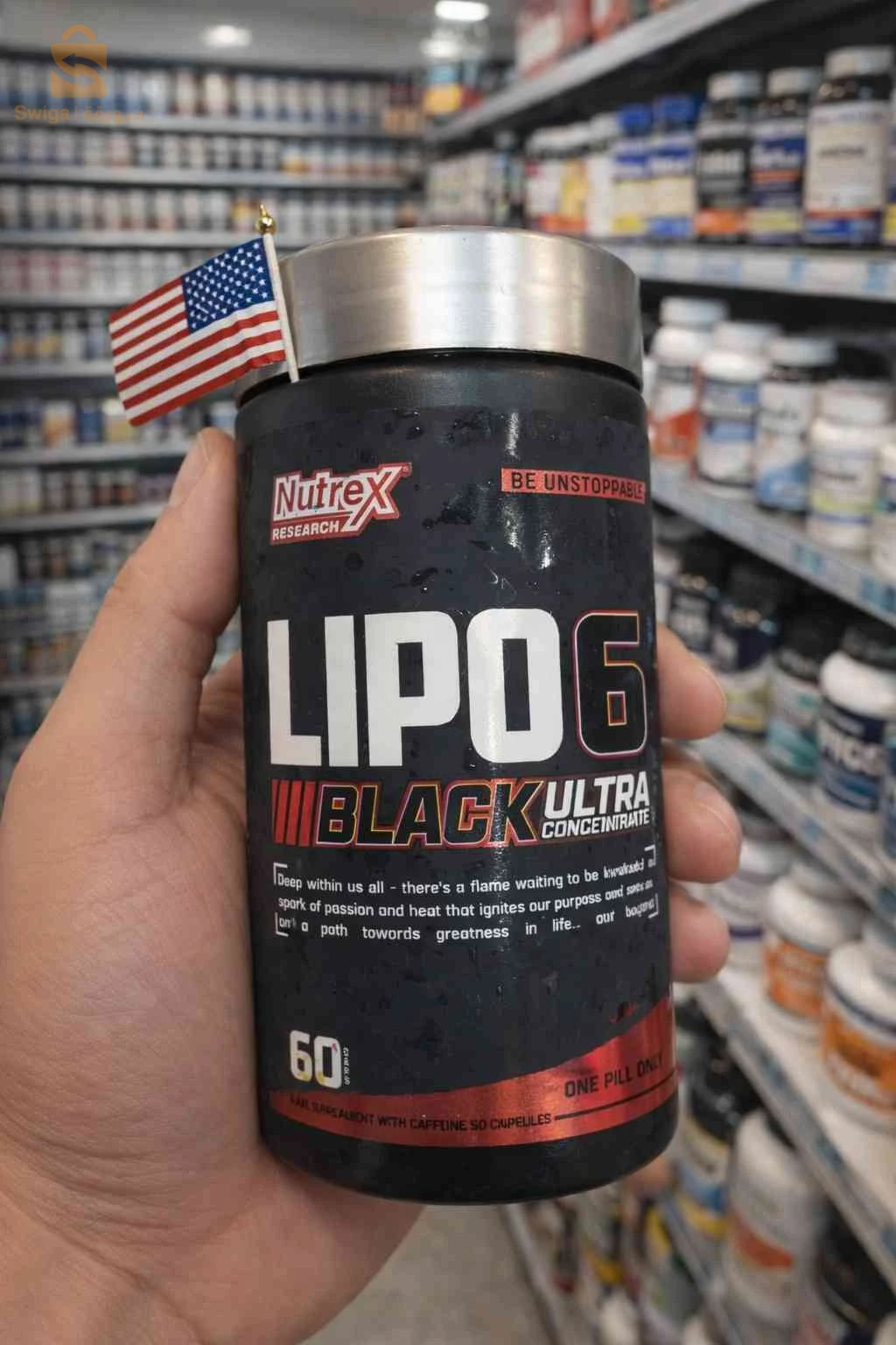 حارق دهون قوي قبل التمرين لزيادة الطاقة والتركيز – Lipo 6 Black أصلي أمريكي