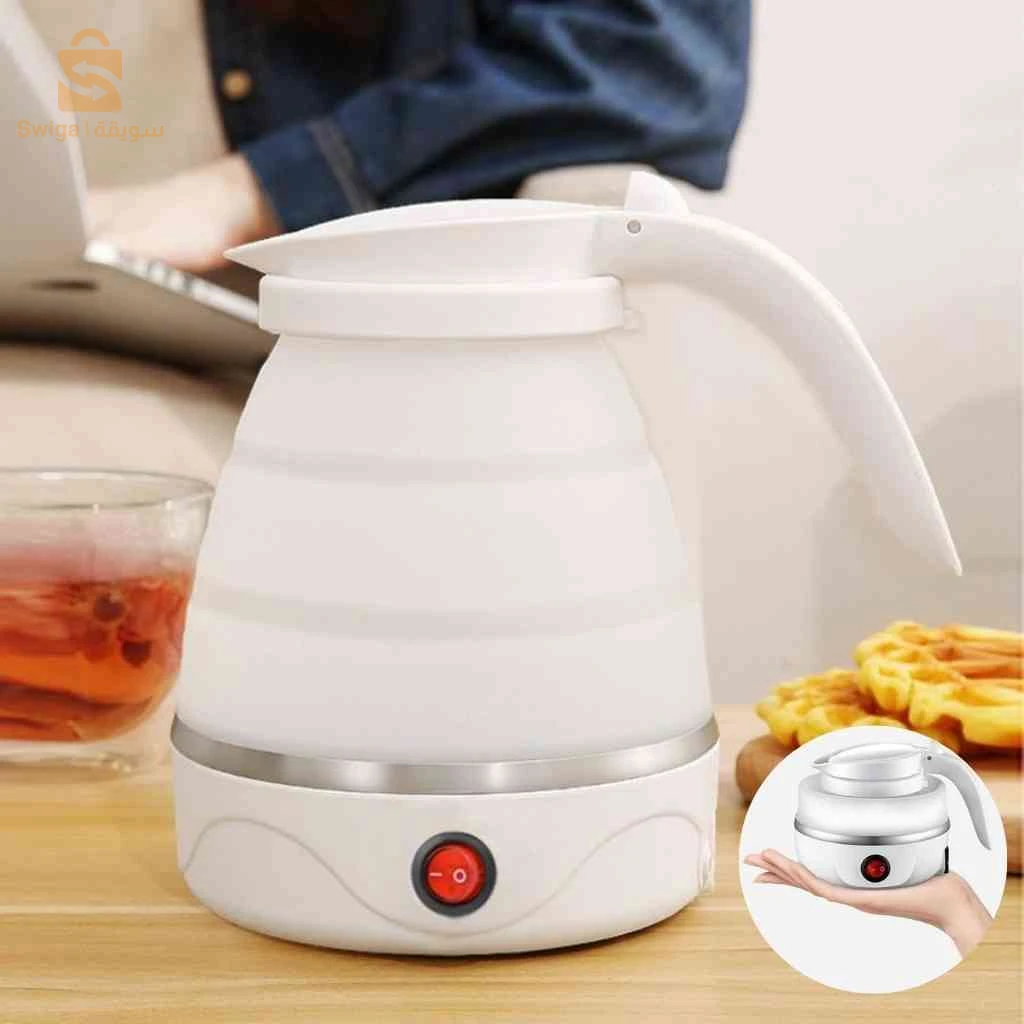 Bouilloire électrique pliable en silicone ,portable Avec  indicateur de mise hors tension غلاية كهربائية قابلة للطي محمولة سيليكون