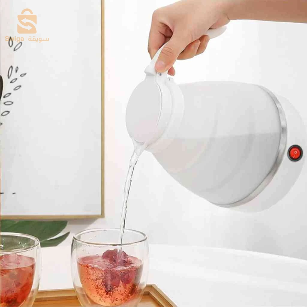 Bouilloire électrique pliable en silicone ,portable Avec  indicateur de mise hors tension غلاية كهربائية قابلة للطي محمولة سيليكون