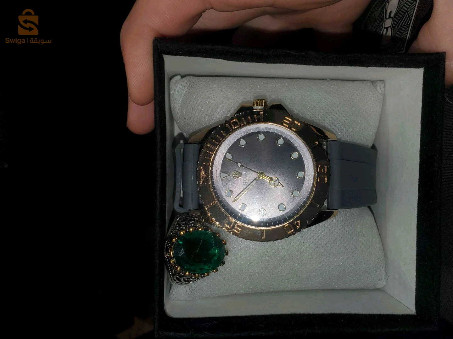 ساعة rolex +خاتم