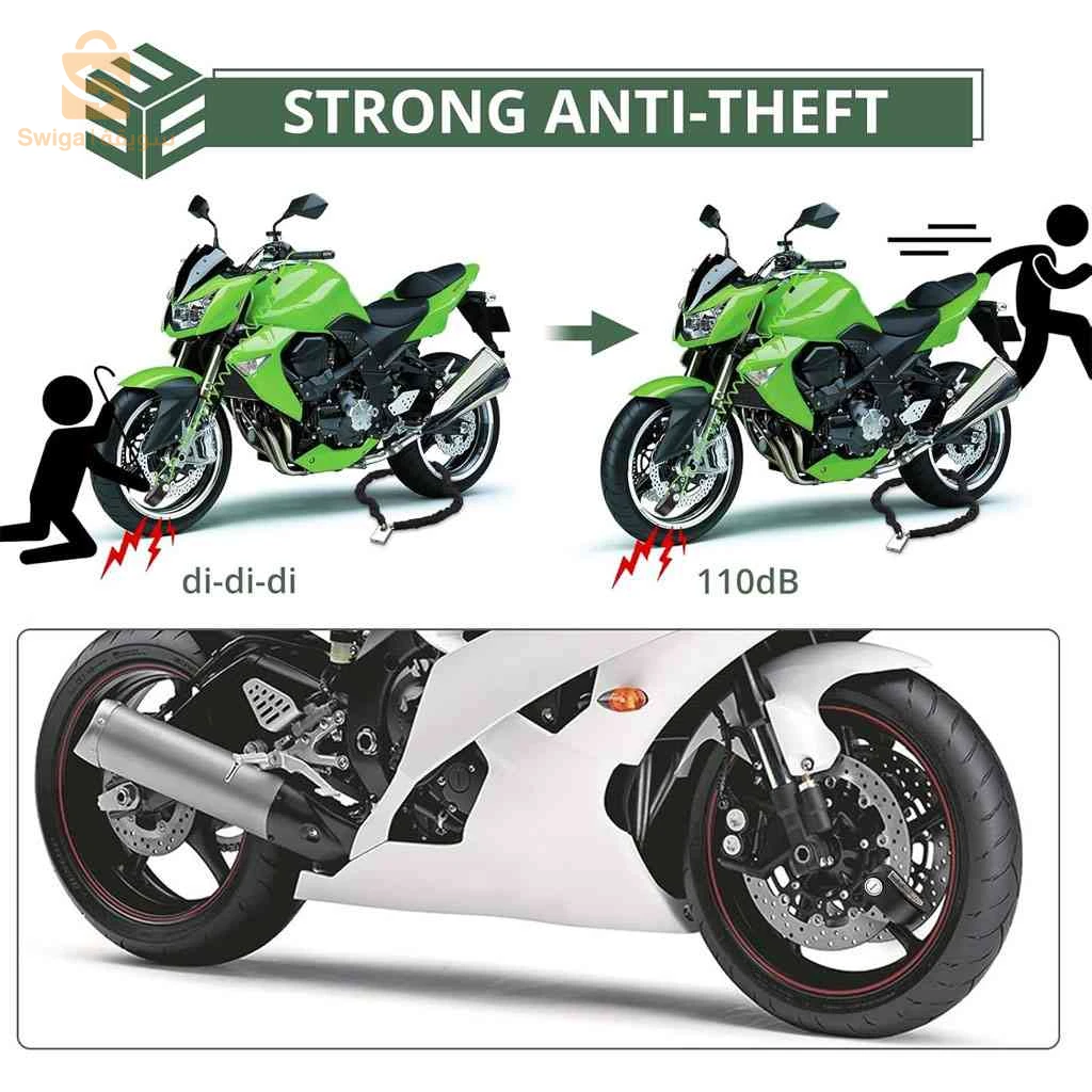 جهاز انذار للدراجات النارية Antivol pour Disque Moto Alarme 110dB Waterproof
