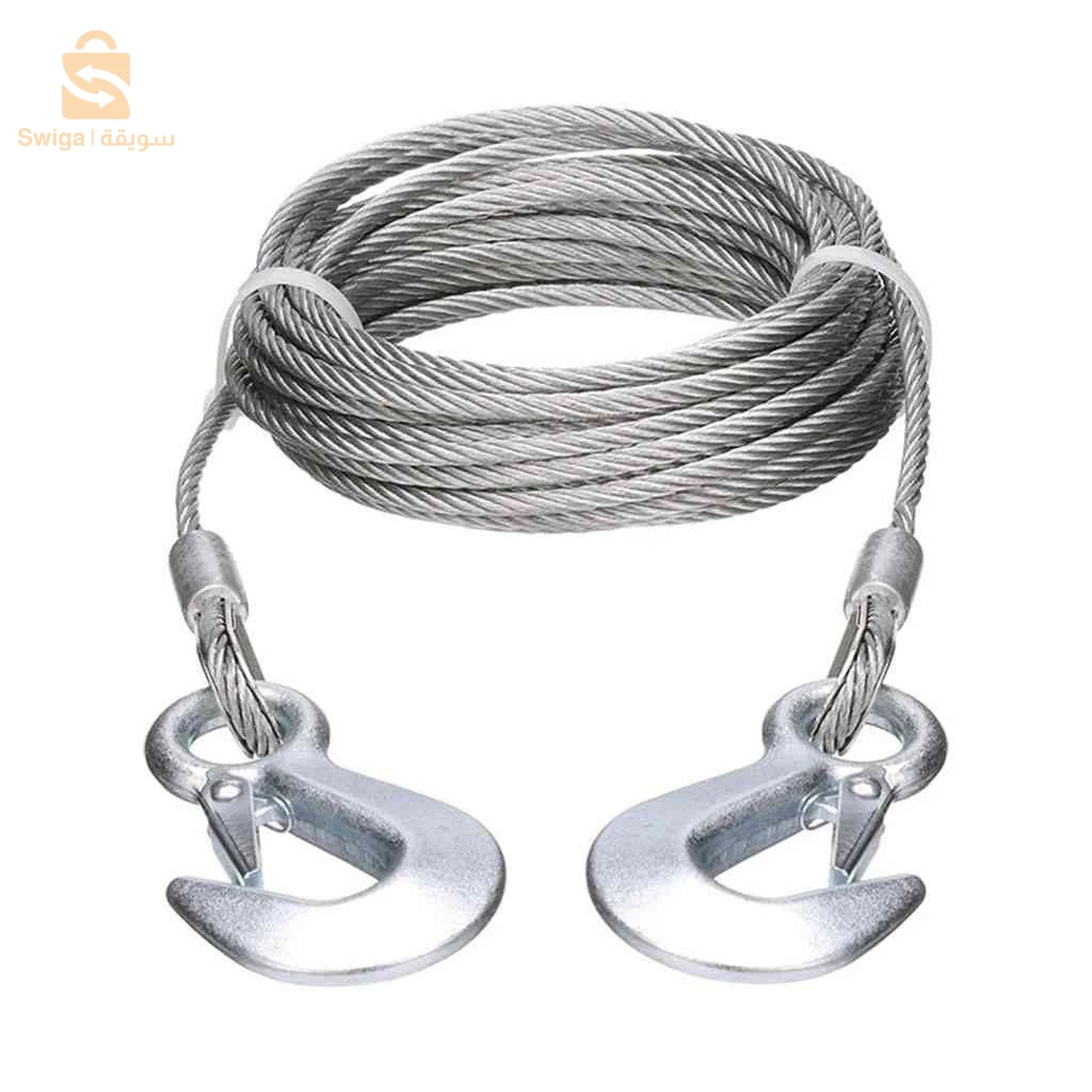 Cable de remorquage 5ton avec fil d’acier de qualité supérieure – كابل جر العربات
