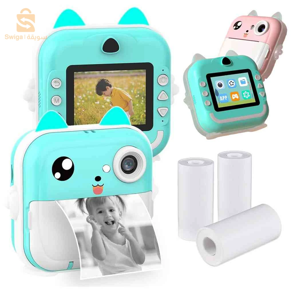 Appareil Photo Numérique HD pour Enfants avec Imprimante Thermique – كاميرة أطفال وصابعة صور فورية
