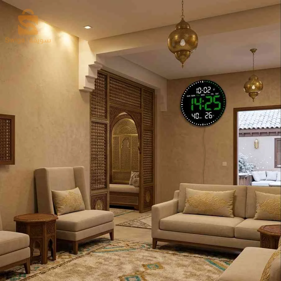 ساعة جدارية رقمية LED مع التحكم عن بعد JH-2560