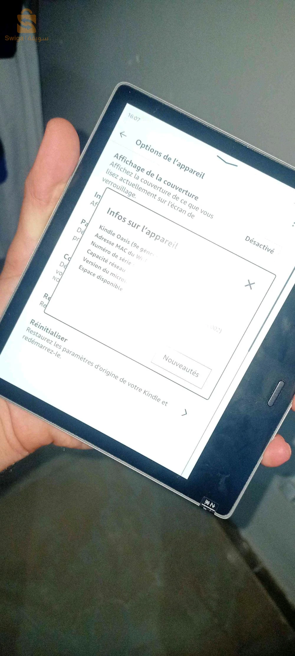 liseuse Kindle Oasis