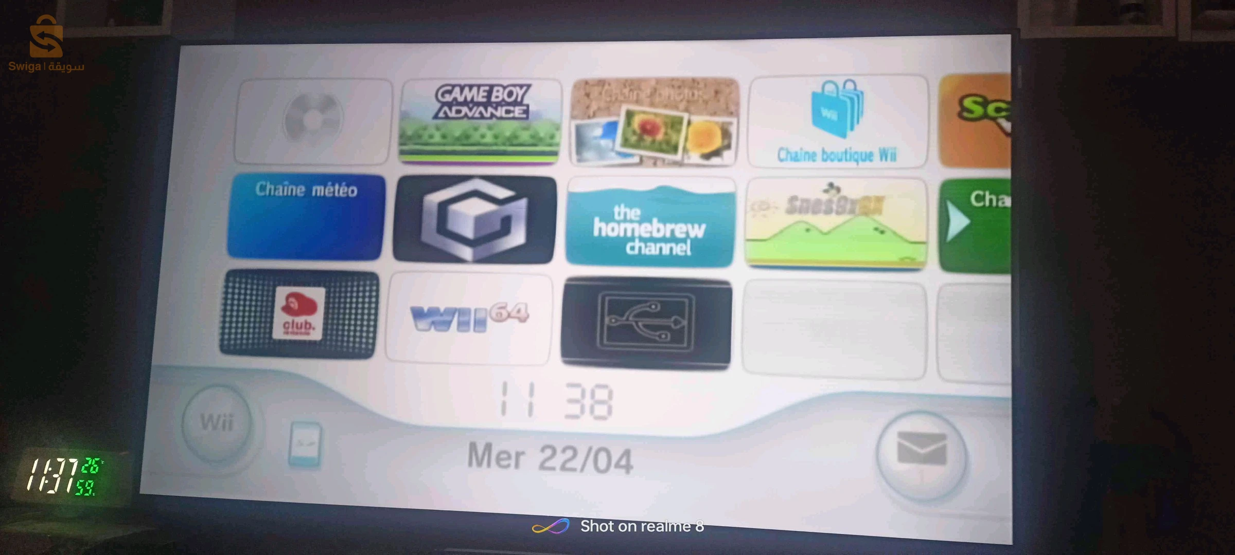 Nintendo wii flaché 2 manette originale plus station de charge