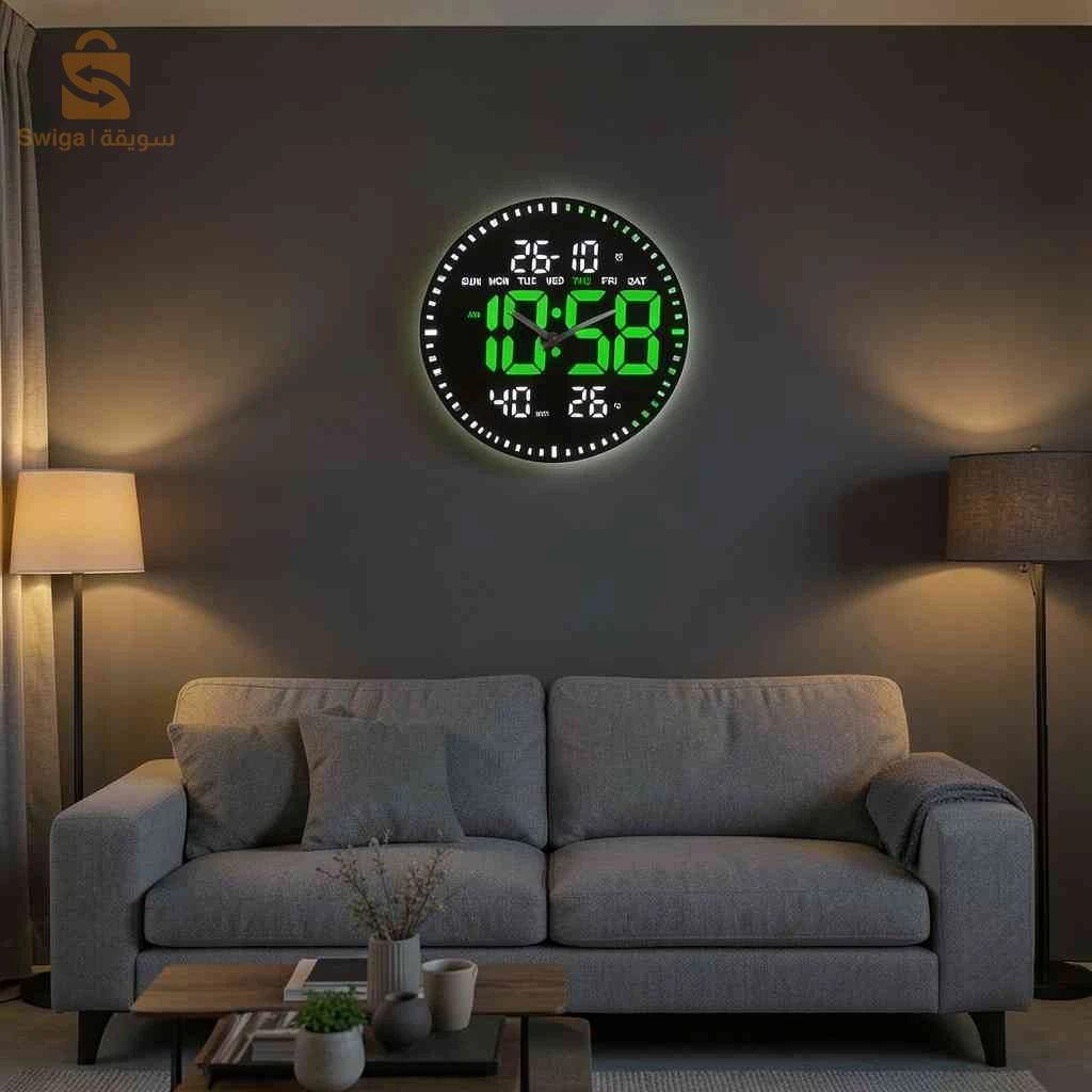 ساعة جدارية رقمية LED مع التحكم عن بعد JH-2560