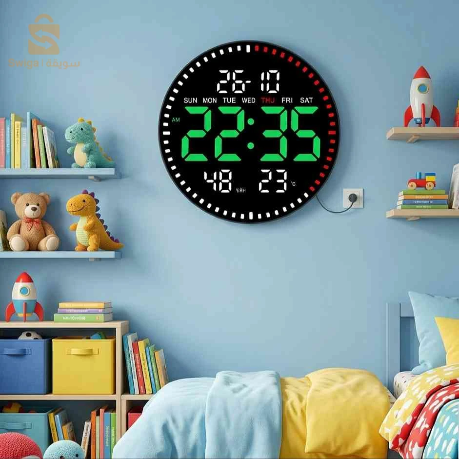 ساعة جدارية رقمية LED مع التحكم عن بعد JH-2560
