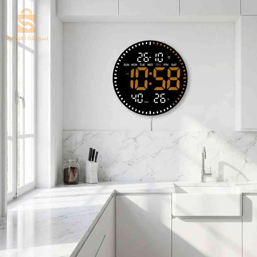 ساعة جدارية رقمية LED مع التحكم عن بعد JH-2560
