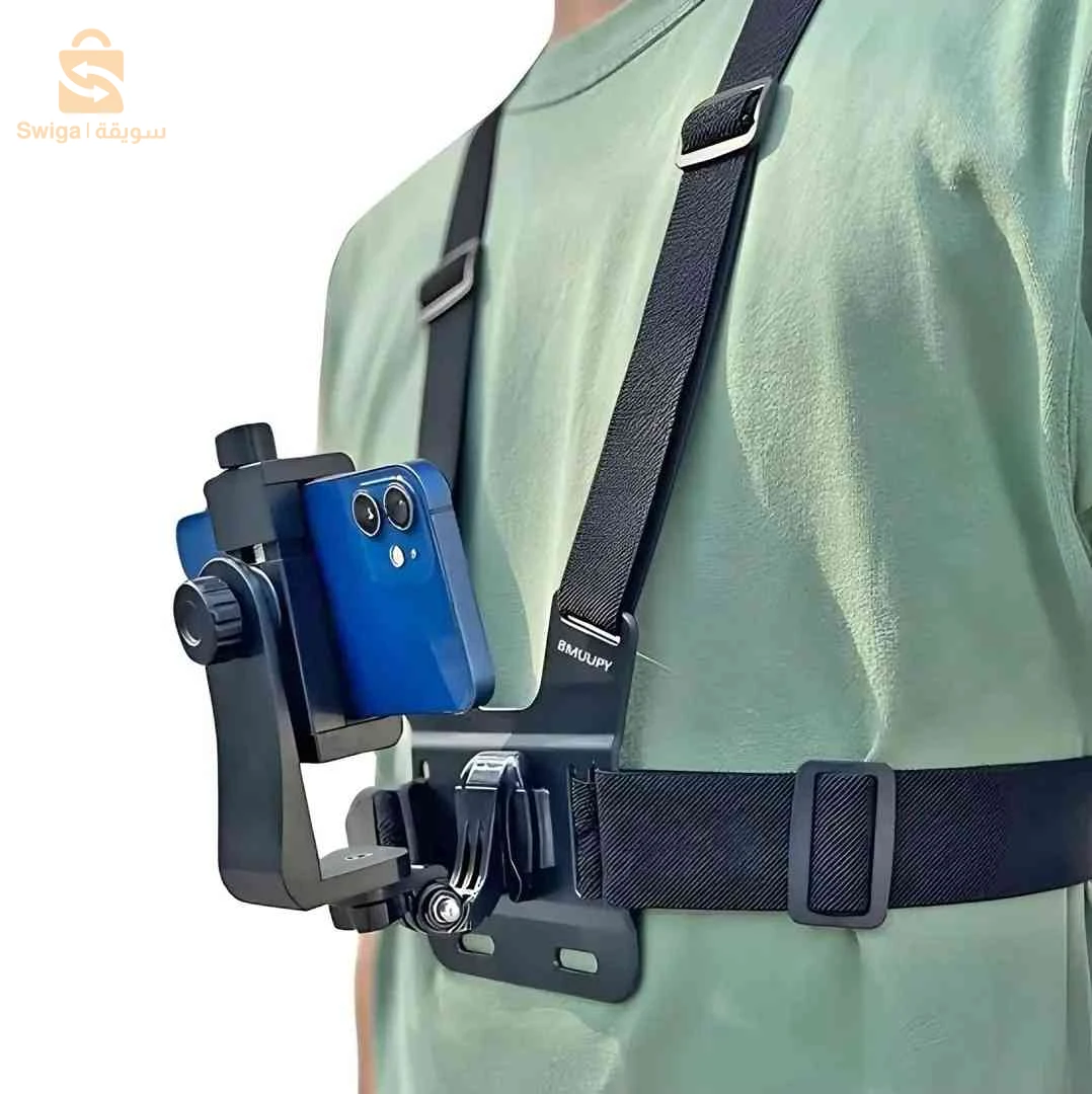 حامل الهاتف و الكاميرا للتصوير Support de téléphone de poitrine pour la photographie