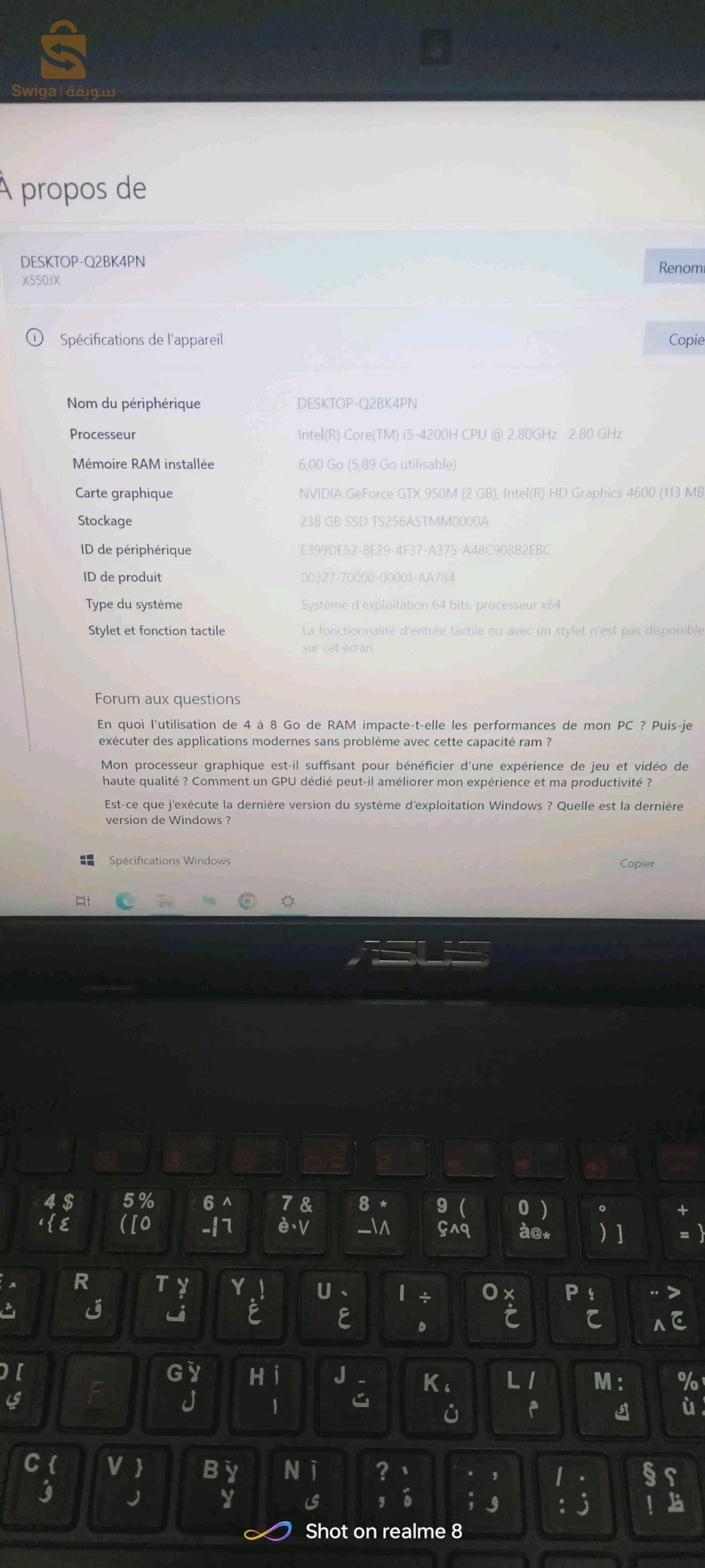 2 pc portable dell Asus