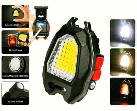 مصباح ميدالية COB ذكي - متعدد الوظائف وقابل للشحن.