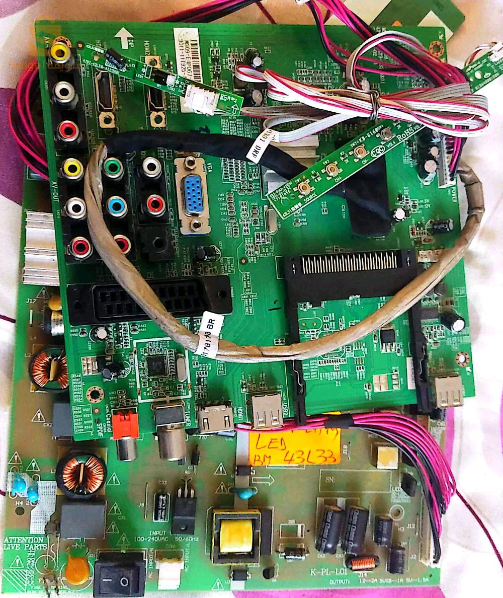 carte mère avec alimentation de tv