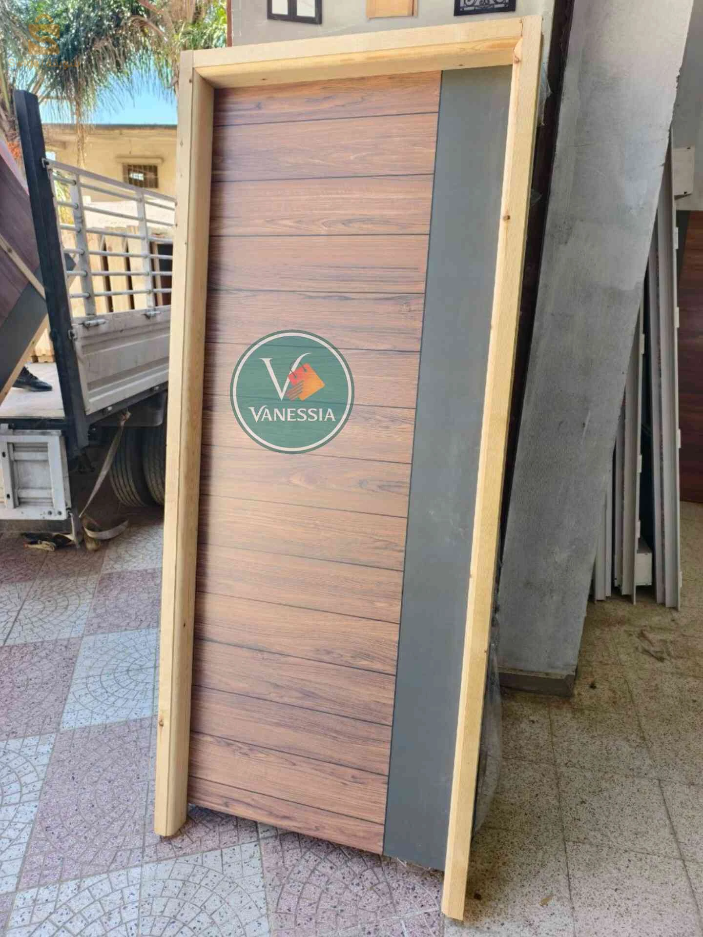 Porte de chambre HDF marron