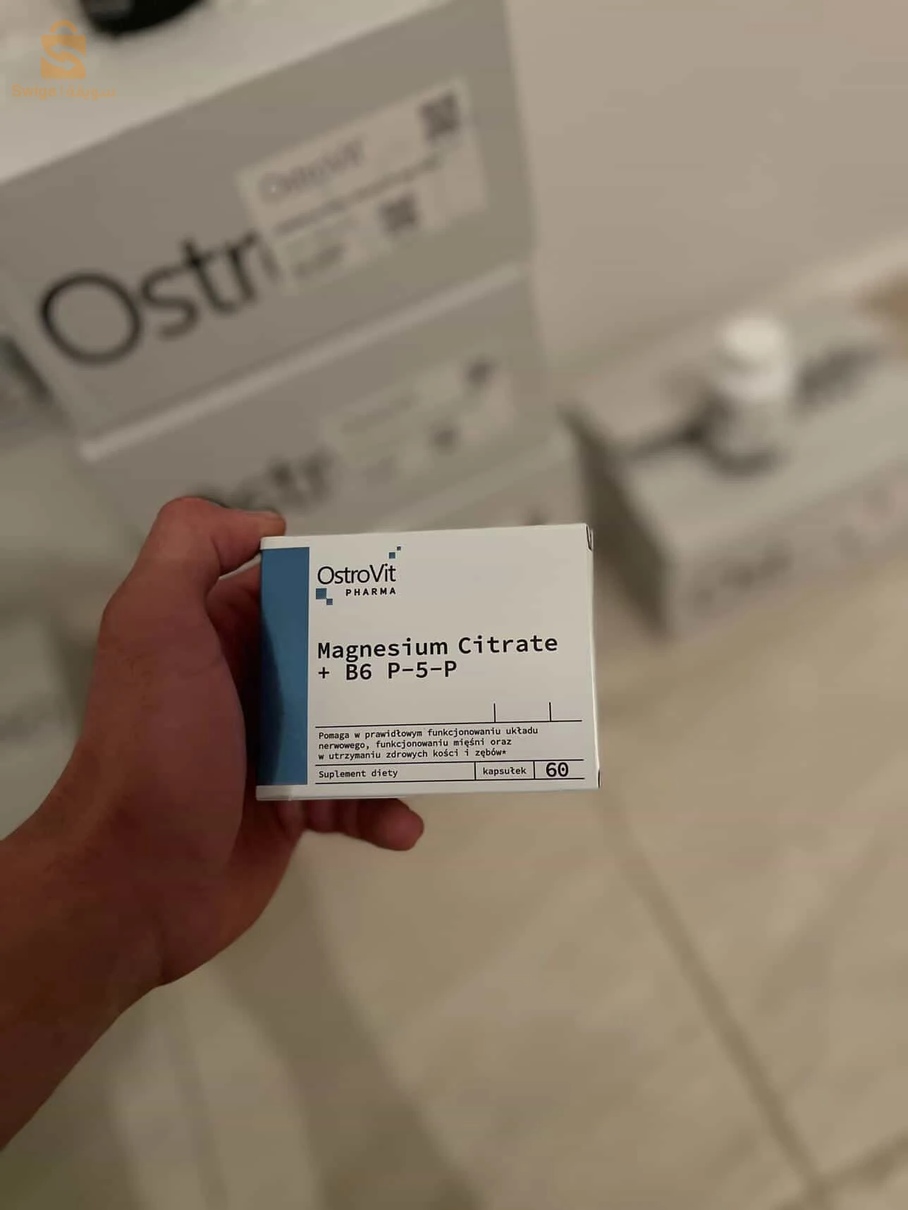 OstroVit
1 PHARMA
Magnesium Citrate
+ B6 P-5-P
Pomaga w prawidłowym funkcjonowaniu uktadu
nerwowego, funkcjonowaniu mieśni oraz
w utrzymaniu zdrowych kości i zebów*
Suplement diety
kapsutek
60