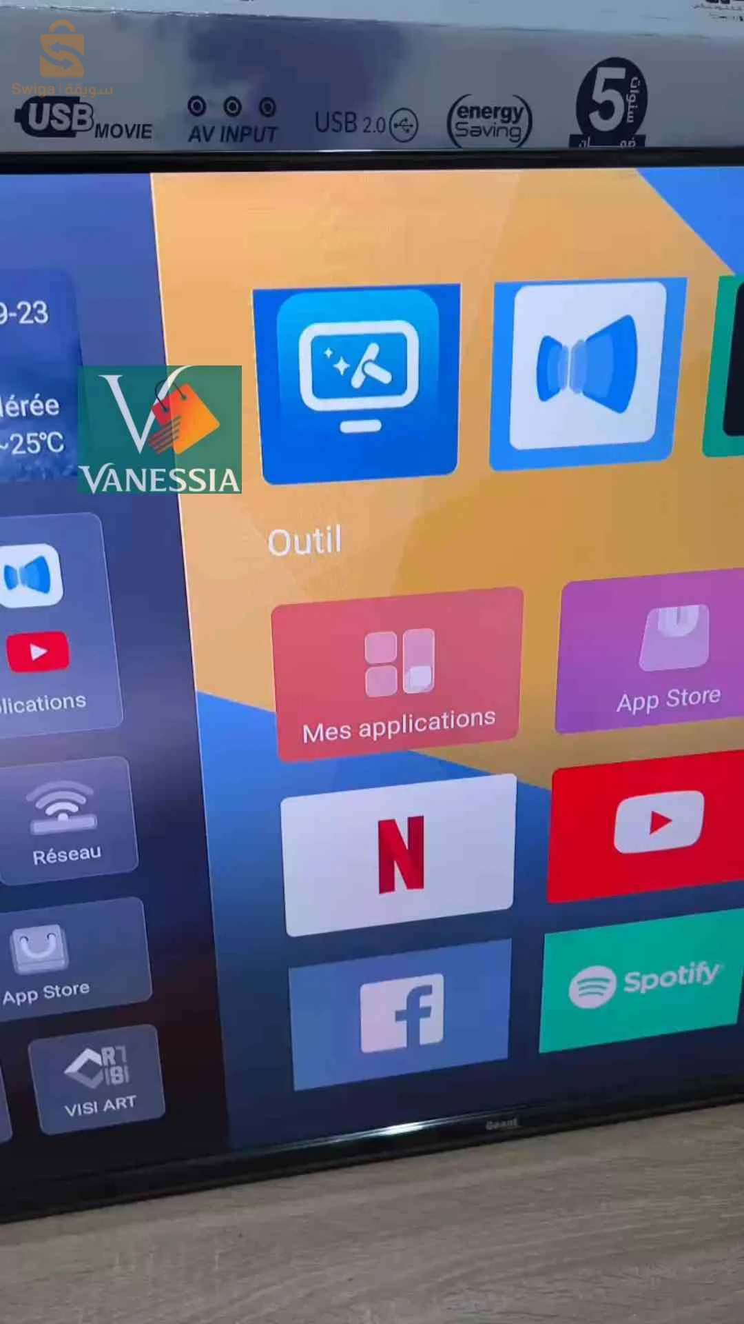 tv géant smart tv 43p prix hbaal
