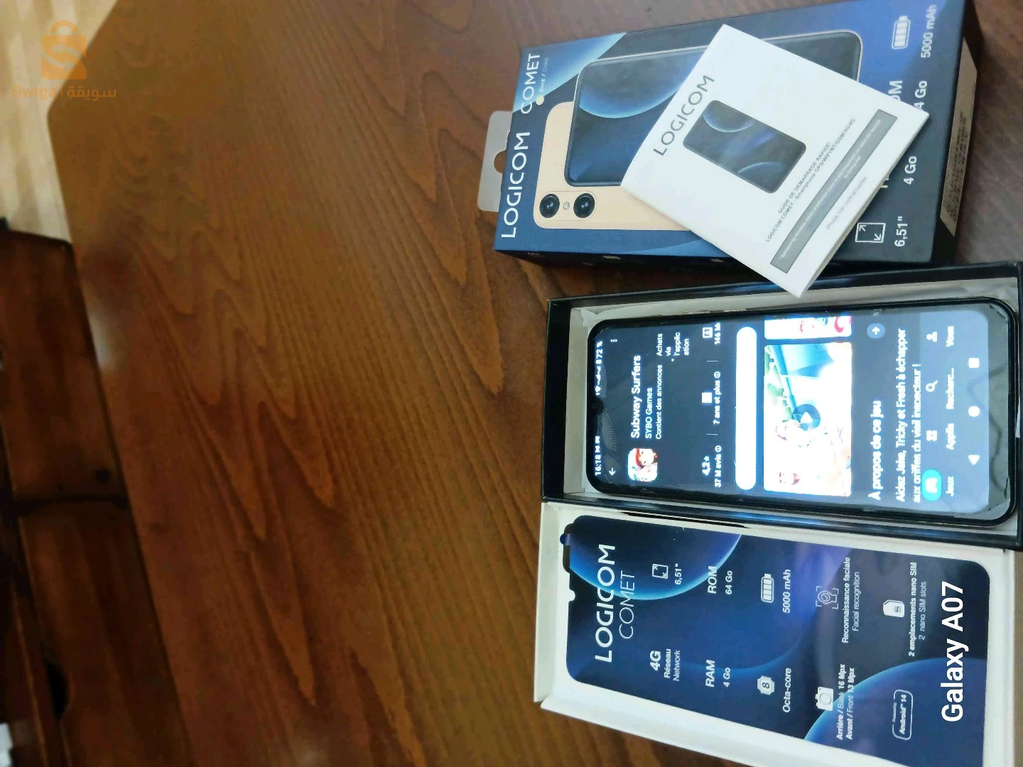 téléphone Logicom Comet 4g. /64g 5000.batterie fabrication française Android Google playstore avec boite