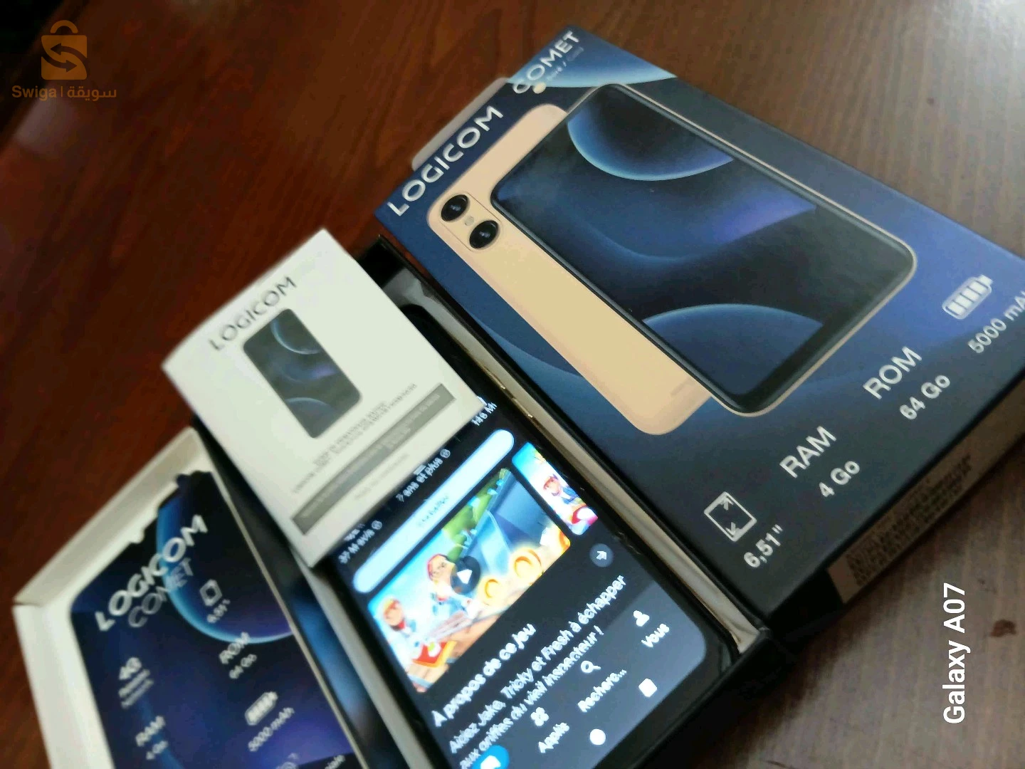 téléphone Logicom Comet 4g. /64g 5000.batterie fabrication française Android Google playstore avec boite