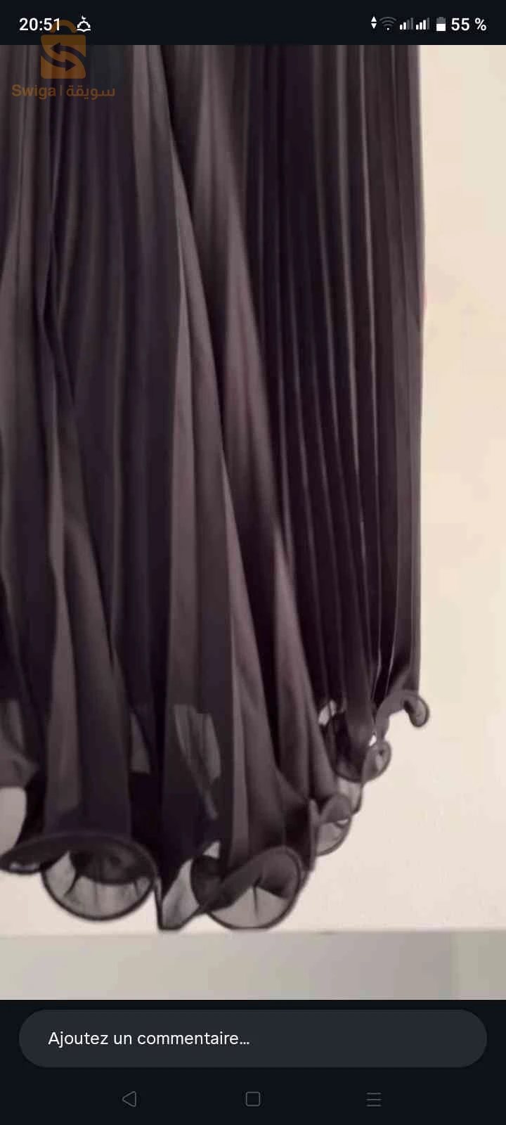 Jupe plissée noire