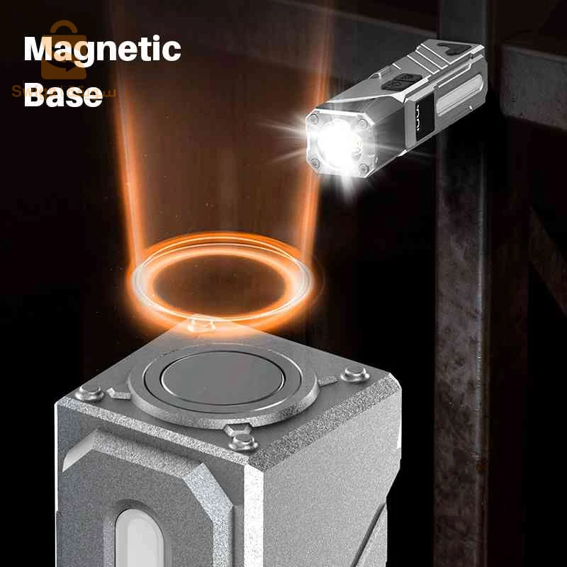 Lampe de Travail LED Multifonction T130 Éclairage Latéral RGB et Écran LCD - مصباح العمل الذكي متعدد الوظائف بمغناطيس
