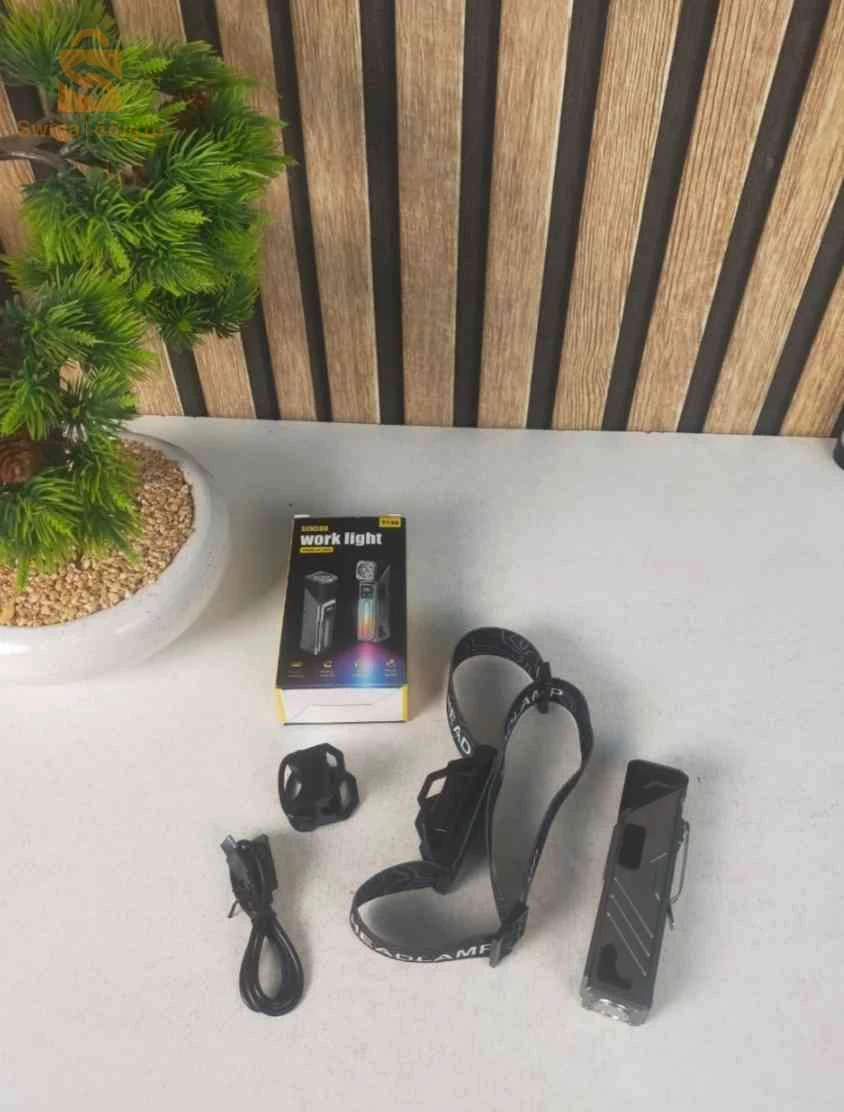 Lampe de Travail LED Multifonction T130 Éclairage Latéral RGB et Écran LCD - مصباح العمل الذكي متعدد الوظائف بمغناطيس