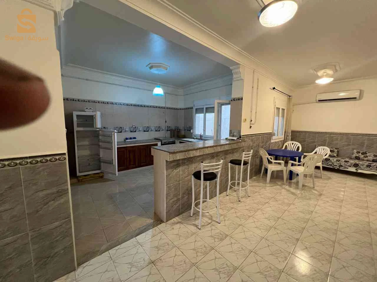 location pour vacance niveau  de villa à bouzedjar