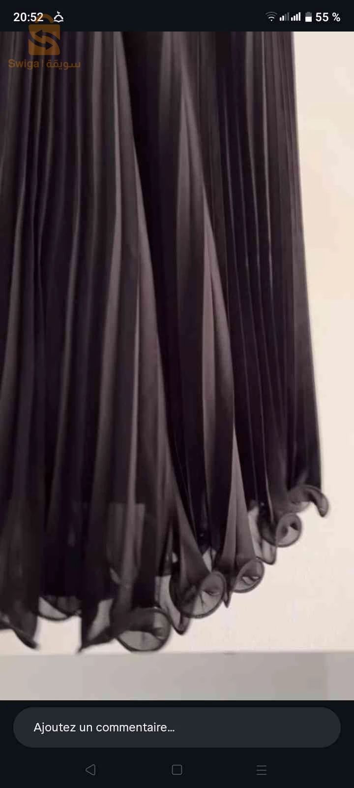 Jupe plissée noire