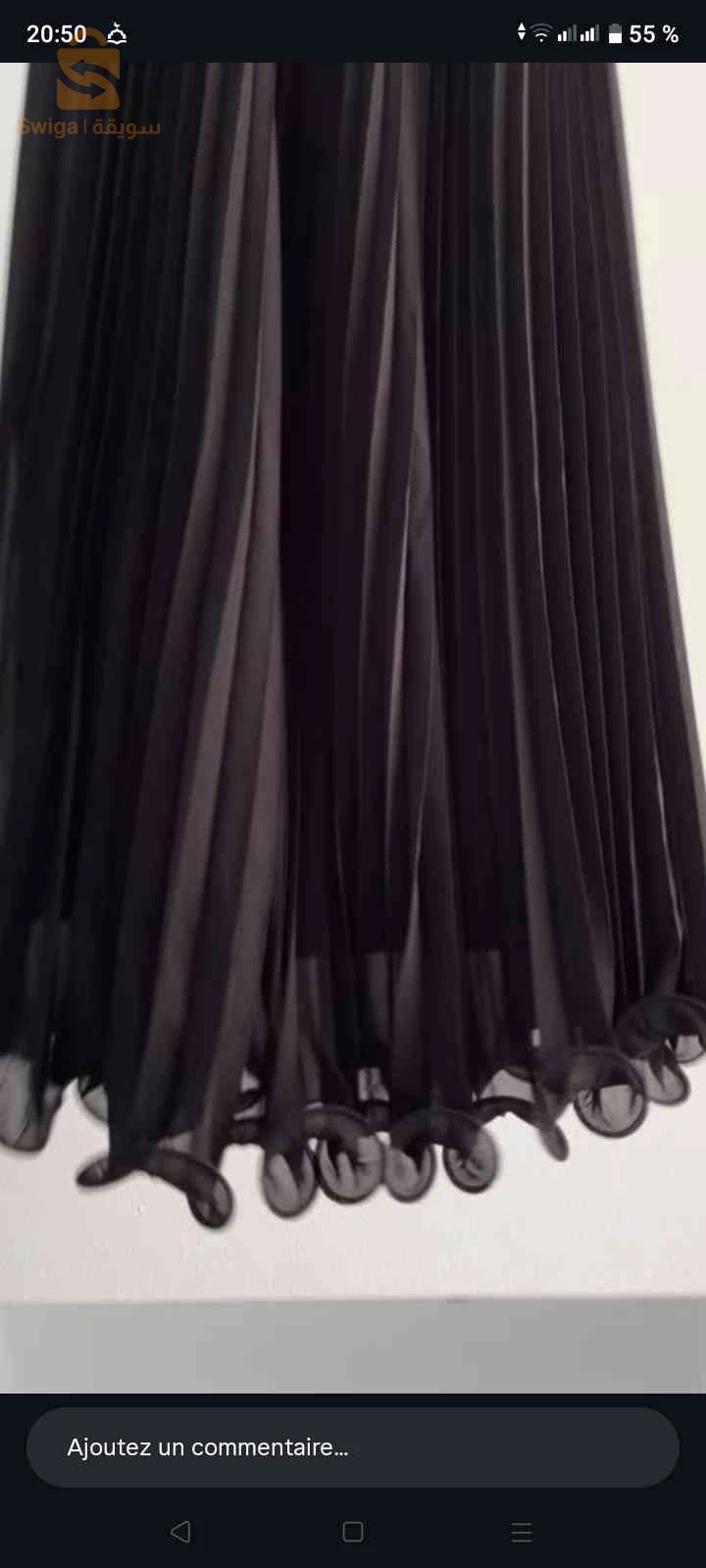Jupe plissée noire