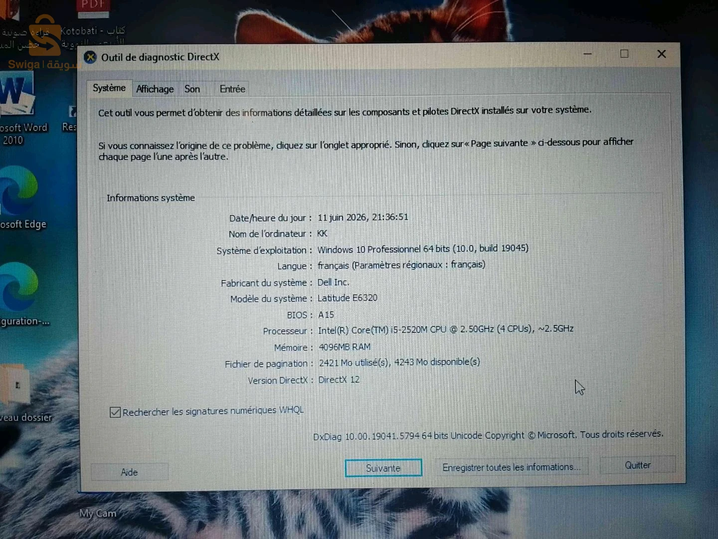 dell latitude i5 2 ème 
4/256ssd