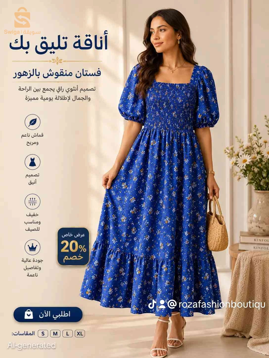 Robe fleurie pour femme