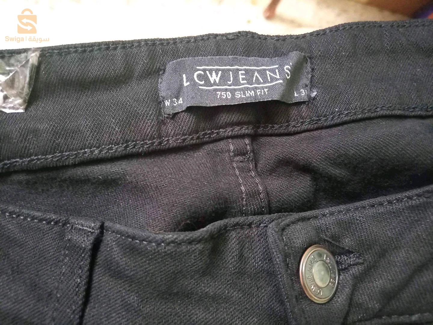سروال جين رجالي lc waikiki 750 slim fit كابة طاي w34  L31 يلبس مليح