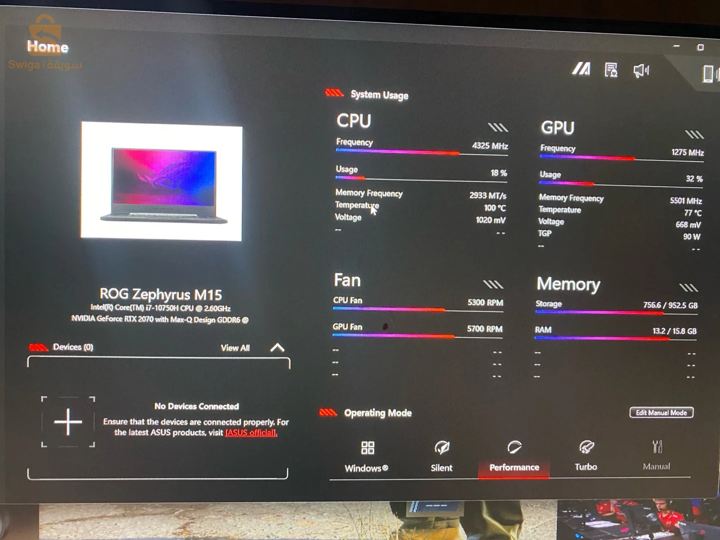 للبيع لابتوب asus rog zephyrus m15