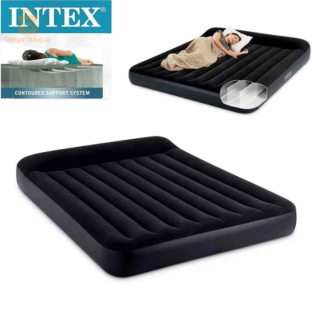 Matelas Gonflable 2 Places XXL avec Pompe Électrique USB INTEX 66129CC 203x183cm - فرشة الهواء المنفوخ لشخصين مع مضخة ذكية