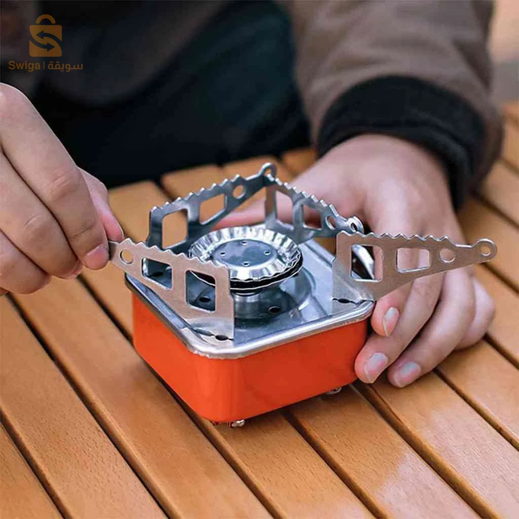 Mini réchaud à gaz pliable en métal pour camping – موقد غاز محمول