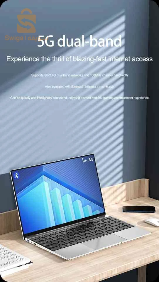 New Ultra Slim Laptop 14.1" 16GB RAM 2TB SSD Intel 4405U Gaming PC 1920*1080 Display Office Study