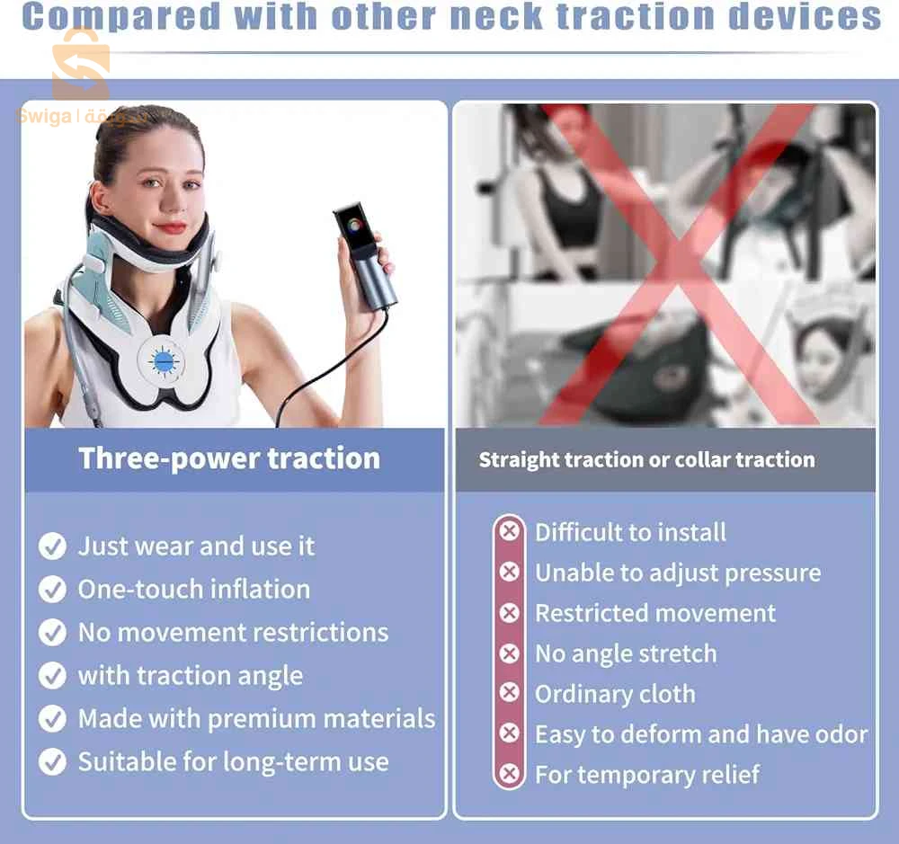 Collier de traction cervicale professionnel gonflable nouvelle génération