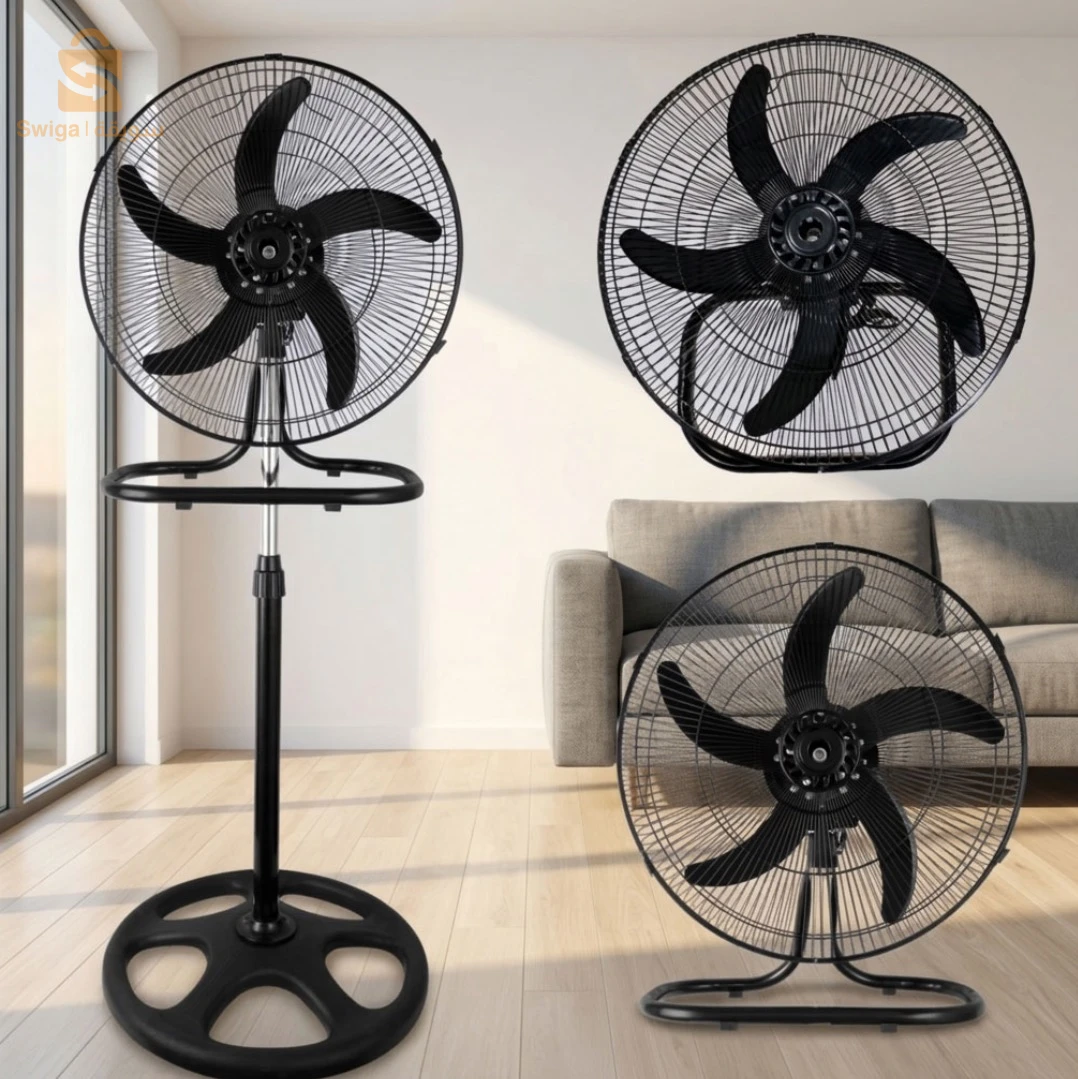 Ventilateur Multifonction 3en1 5 Lames Puissantes - مروحة التبريد وتدوير الهواء المتطورة 3 في 1