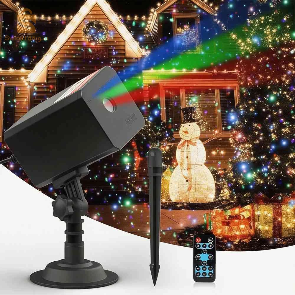 Projecteur Laser Décoratif Extérieur et Intérieur Éclairage Festif - جهاز عرض ليزر ديكور منزلي وللحدائق للاحتفالات