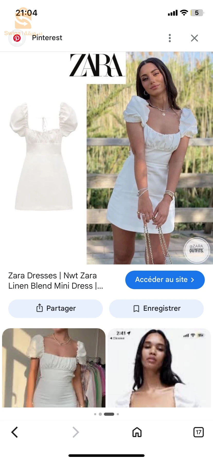 robe Zara Blanche taille S