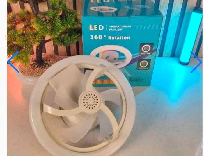 Ventilateur de Plafond Lumineux E27 avec Éclairage RGB et Télécommande - مروحة السقف الذكية إضاءة ملونة مع ريموت