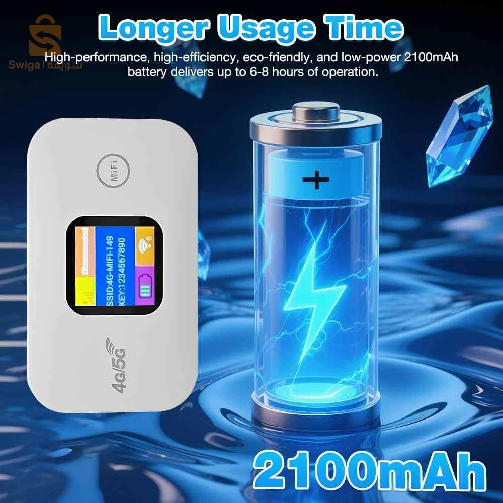 Bevot Routeur WiFi Portable 4G LTE Pocket Écran LED Couleur - مودم وجهاز واي فاي محمول بشاشة ذكية وبطارية