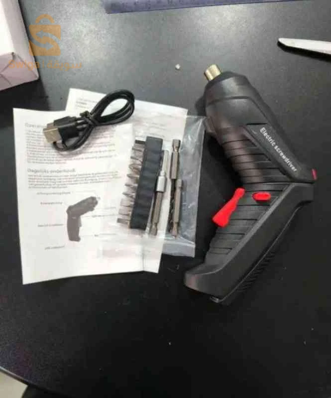 مفك كهربائي لاسلكي قابل للشحن عبر USB