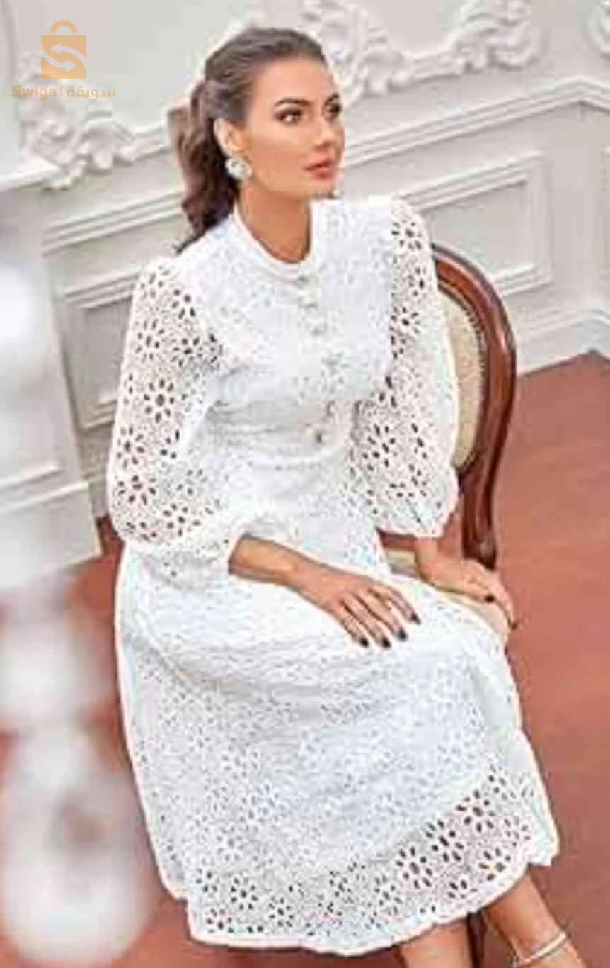 فستان أبيض shein