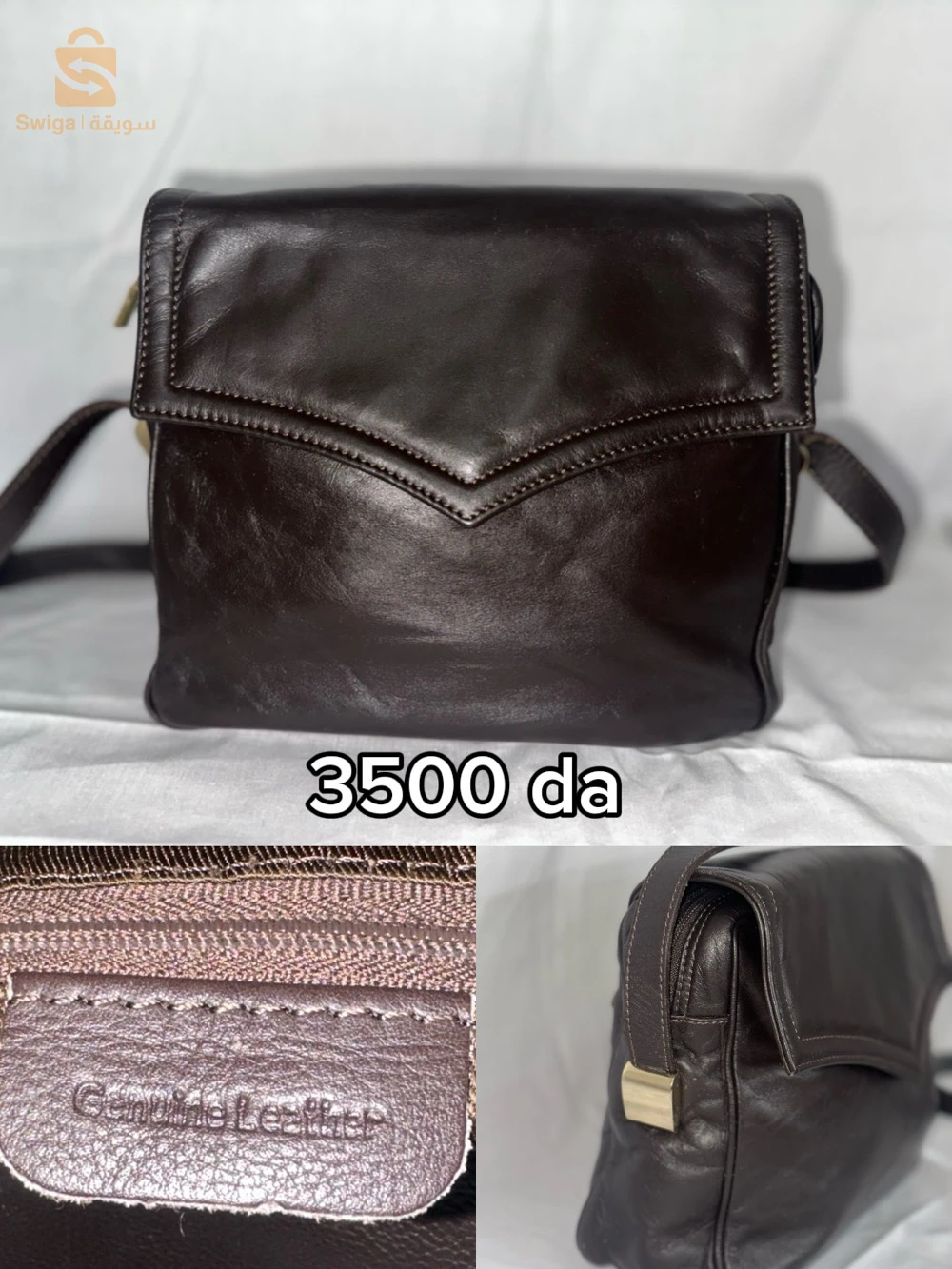 Sac véritable cuir et portefeuille