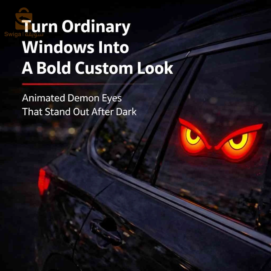 Lampe Signale de Fenêtre Voiture Motif Devil Eye Énergie Solaire et Type-C - مصباح نافذة السيارة ليلي يعمل بالطاقة الشمسية
SKU