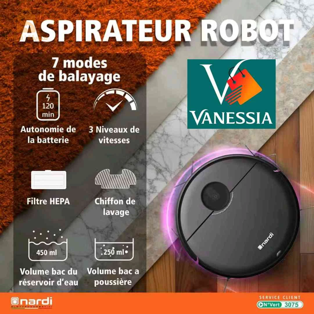 Aspirateur Robot Marque Nardi Noir
